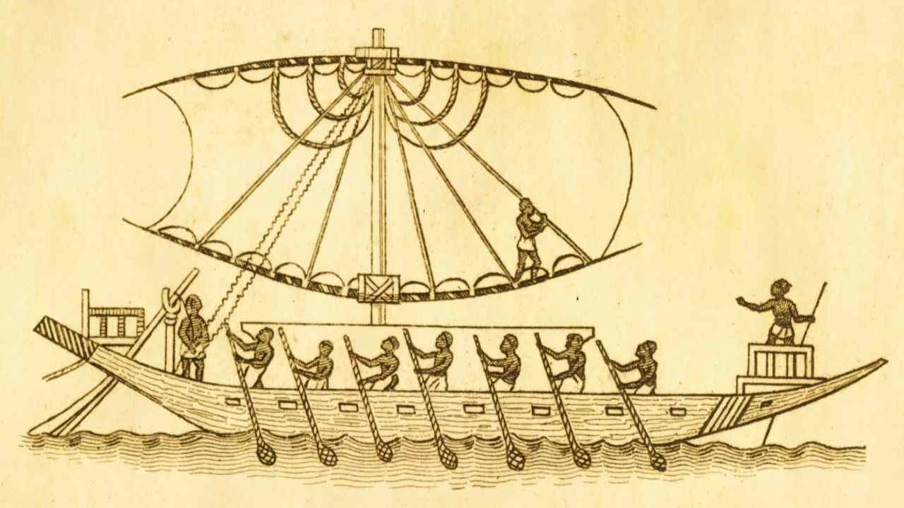 Un'antica barca da pesca egiziana