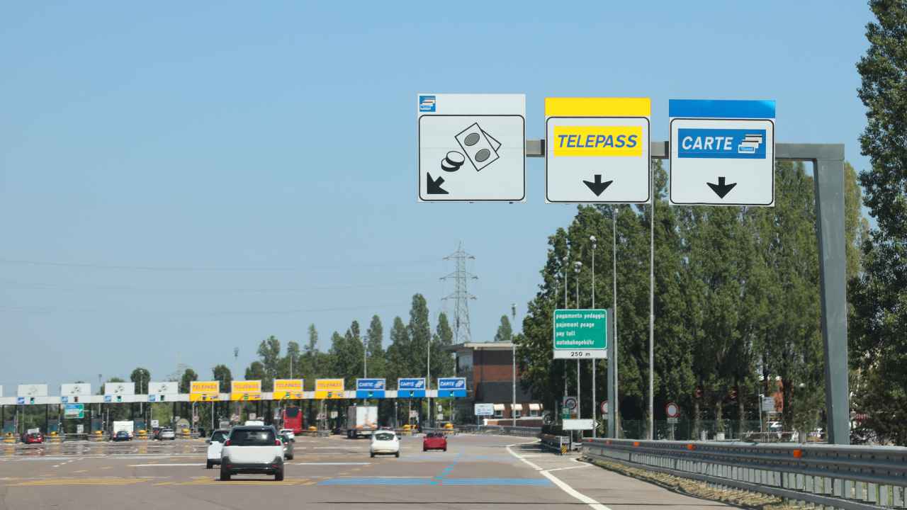 Autostrada barriera italiana